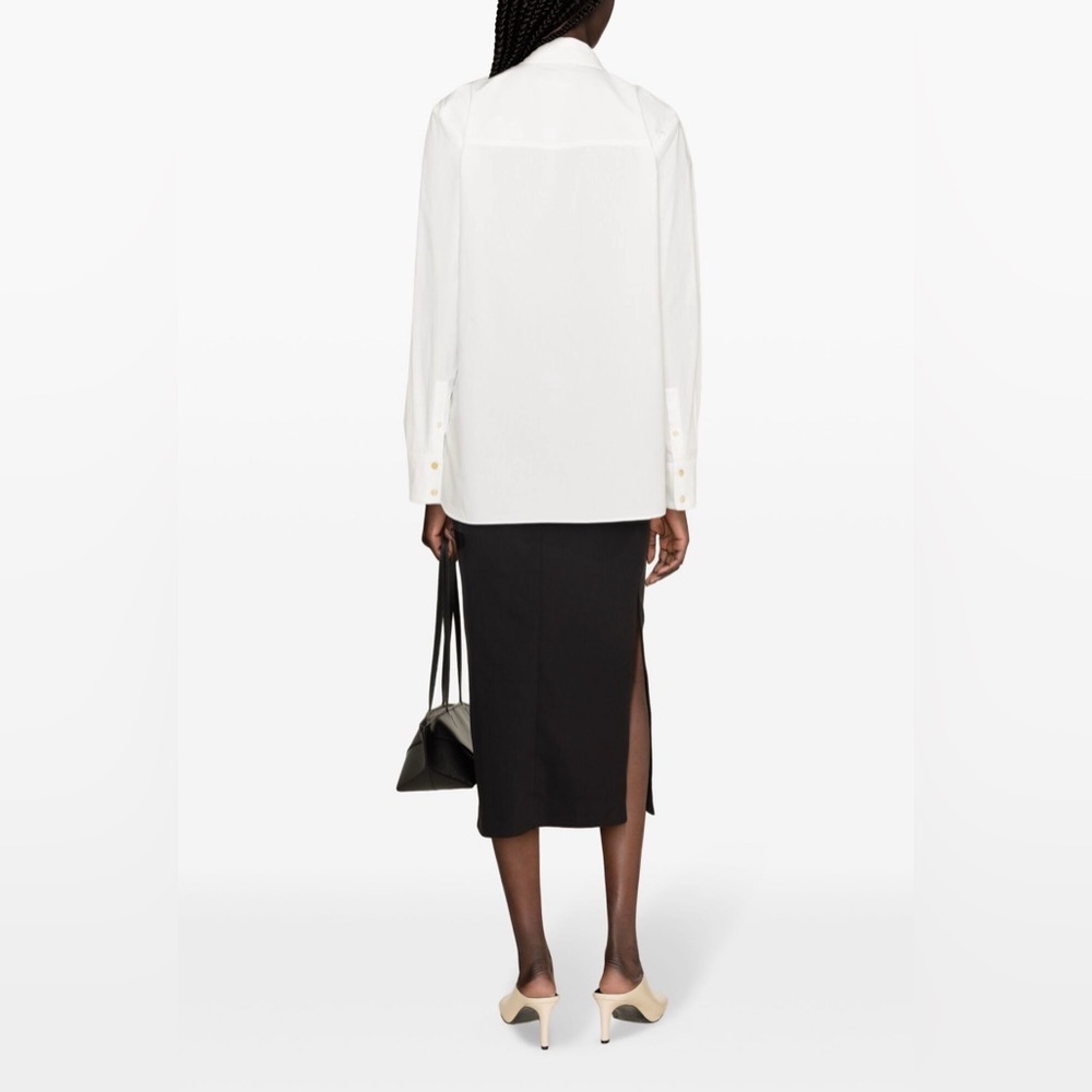 Khaite Minta Cotton Shirt, 4, White - Picture 10 of 12
